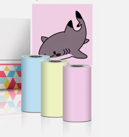 Colour Thermal Paper Rolls for Pocket Print Cube - Non Adhesive