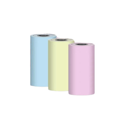 Colour Thermal Paper Rolls for Pocket Print Cube - Non Adhesive