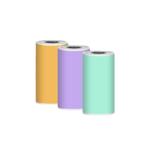 Colour Sticker Thermal Paper Rolls for Pocket Print Cube - Adhesive
