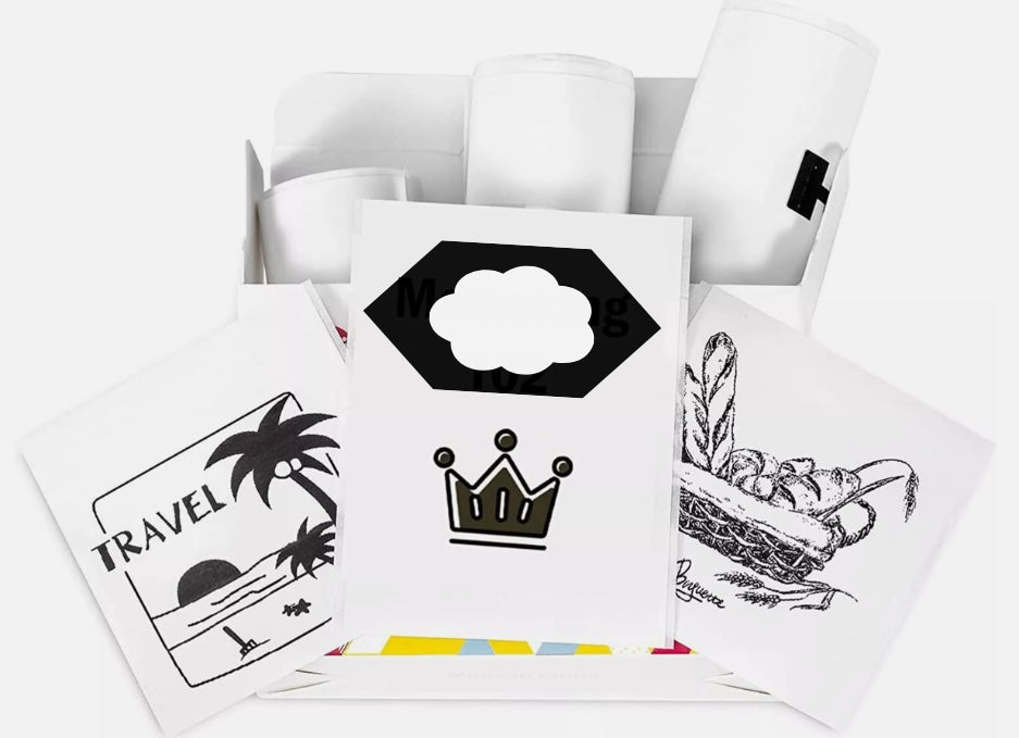 White Sticker Thermal Paper Rolls for Pocket Print Cube - Adhesive